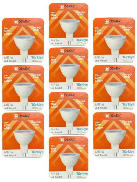 (10 Adet) Osaka 7W (50W) Sarı Işık (3000K) G4 Duylu (İğne Bacak) Led Çanak Ampul ürün görseli 1