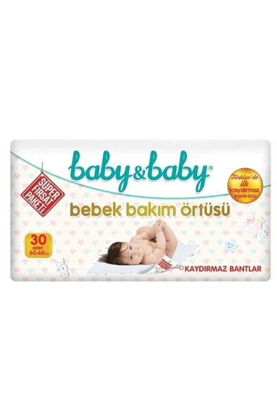 Baby&Baby Bebek Bakım Örtüsü 60x60cm 30'lu X3 Adet