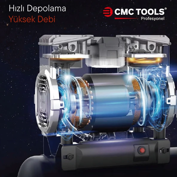 CMC CMC-0913 50 Litre Sessiz Yağsız Hava Kompresörü 4 Hp - 7
