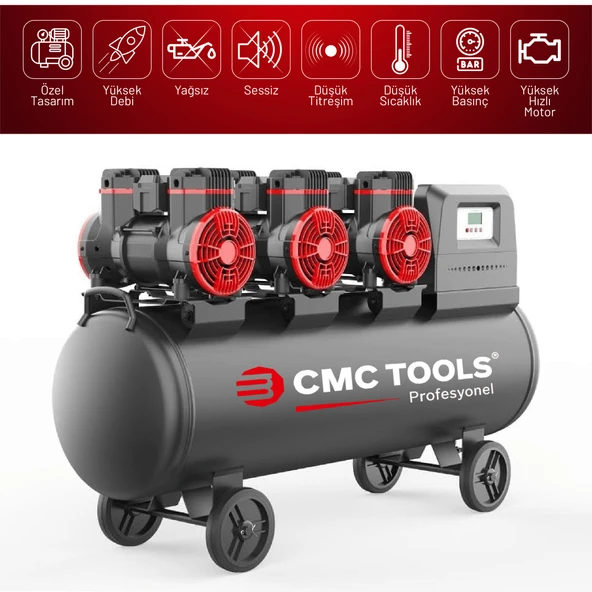 CMC CMC-0914 100 Litre Sessiz Yağsız Hava Kompresörü 6 Hp - 2