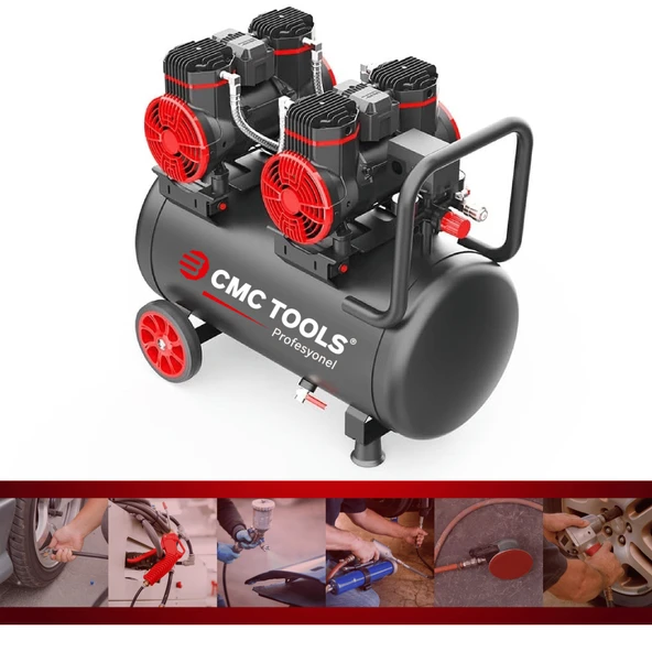 CMC CMC-0913 50 Litre Sessiz Yağsız Hava Kompresörü 4 Hp - 5
