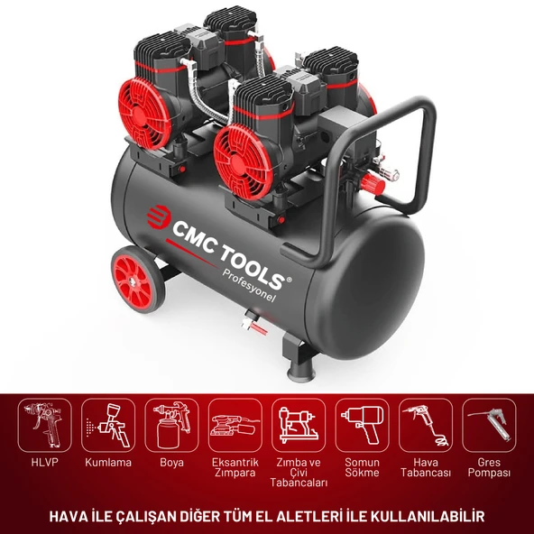 CMC CMC-0913 50 Litre Sessiz Yağsız Hava Kompresörü 4 Hp - 3