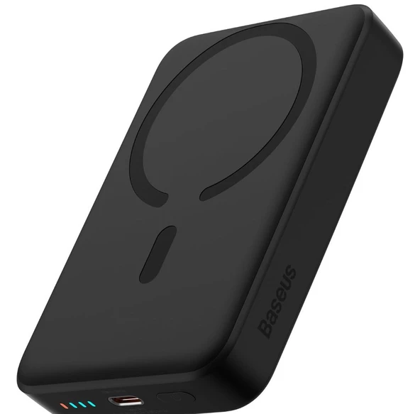 Baseus MgSafe Mini 30 W Siyah 10000 mAh Hızlı Şarj Kablosuz Powerbank