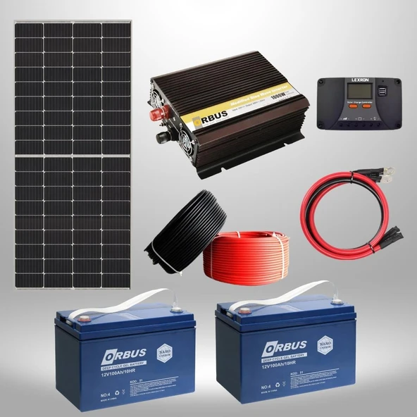 Kamusolar Bağ Evi Güneş Enerjisi Paketi – Tak Çalıştır Sistem | 1000W İnverterli, 480W Panel Gücü - 7