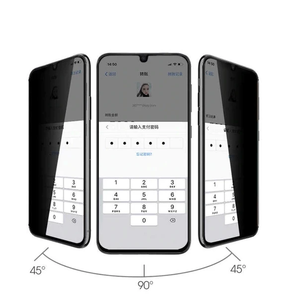 Galaxy A24 Zore New 5D Privacy Temperli Ekran Koruyucu - 5