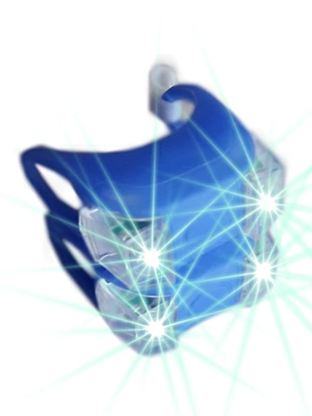 Silikonlu Ledli Mavi Renkli Bisiklet Lambası 2 Adet Pilli (Pil Dahil) İkaz Lambası - 4