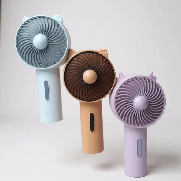 Summer USB Şarjlı El Fanı I Taşınabilir Mini Fan I Yaz Serinleticisi I Vantilatör I Telefon Stantlı - 4