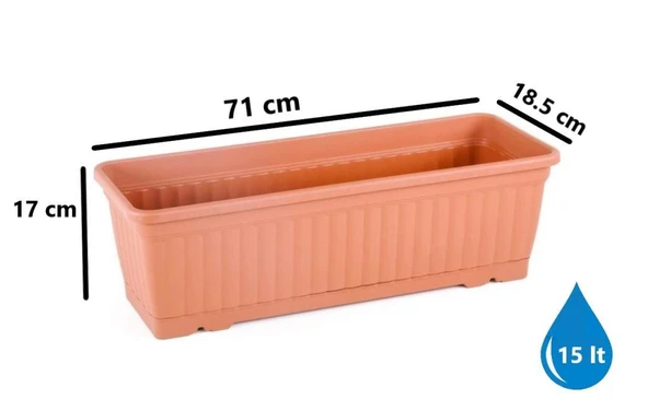 Omnipazar SO-KMB Kemer Balkon Saksı 3'lü Set - Resim 4