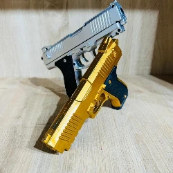 Boncuklu Altın ve Gümüş Renk Boncuk Atan Silah 2 Adet - 5