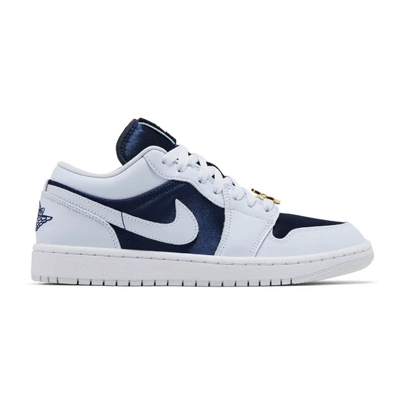 Air Jordan 1 Low SE Midnight Navy Gold Charms - 1