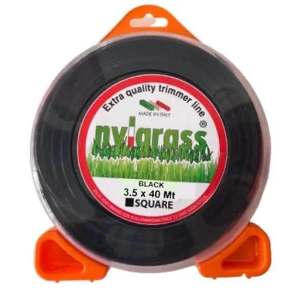 NYLGRASS MİSİNA 3,5mm 40mt 4 KÖŞE SiYAH ürün görseli