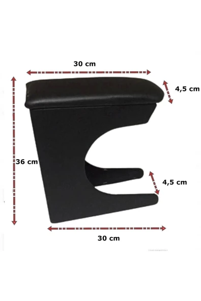 Araba Oto Kolçak Ayaklı Delmeden Pratik Tamamı Mdf Iki Ön Koltuk Arası Ölçüsü 4,5 Cm Olan Araçlar ürün görseli 1