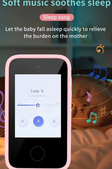 Telefon Modelli Çocuk Dijital Fotoğraf Makinası Çift Kameralı Dokunmatik Ekran 2.0 Ekran - 3