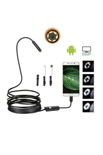 Endoskop 3 İn 1 Yılan Kamera Usb Micro Usb Type-c 20 Metre Sert Kablo - 2