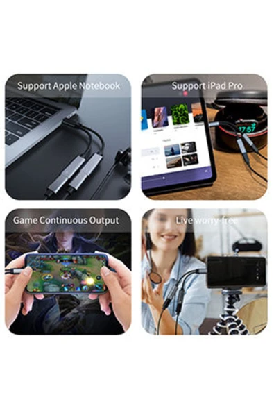 iPhone 15 Pro 15 Plus 15 Pro Max 16 16 Pro 16 Pro Max  Uyumlu Type-C Kulaklık Çevirici Dönüştürücü Bluetooth Gerektirmez - 5