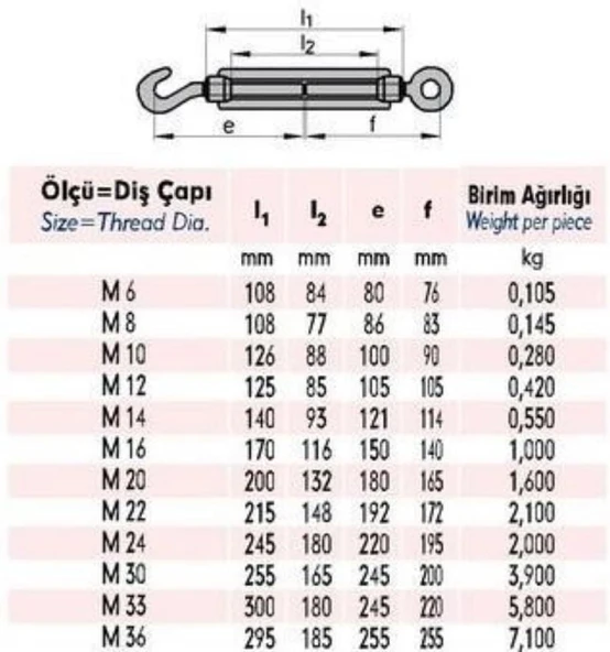 M6 Çektirme ( 4 Adet ) - 2
