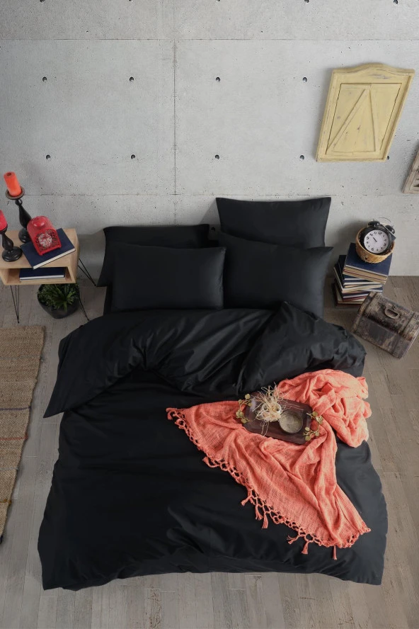 Royal Black Çift Kişilik Ranforce Nevresim Seti ürün görseli