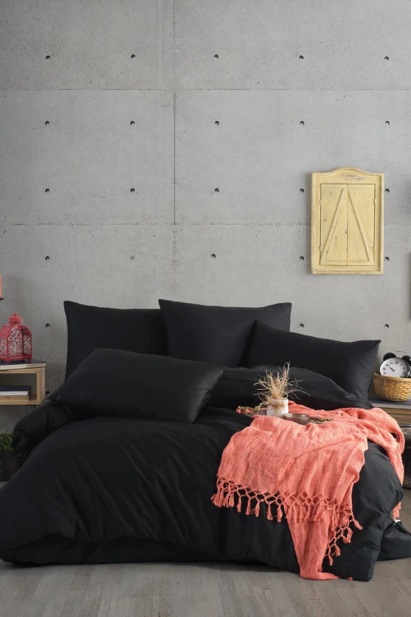 Royal Black Çift Kişilik Ranforce Nevresim Seti - Resim 4