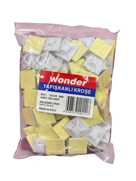 Wonder 25X25 Yapışkan Kroşe (100 Adet)