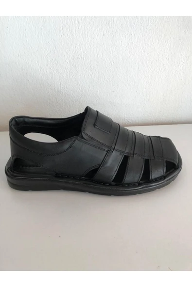 Erkek Hakiki Deri Kapalı Sandalet
