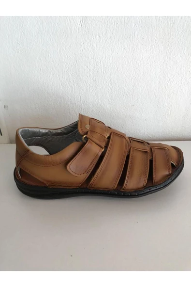 Erkek Sandalet Kapalı Hakiki Deri