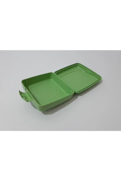 Renkli Çiçekler Beslenme Kutusu Okul Için Mini Kare Beslenme Kabı 13x13x6 Cm - 5