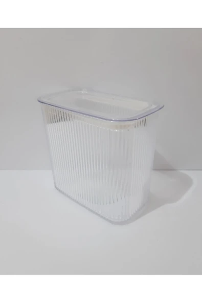 Renkli Çiçekler Gıda Saklama Kabı 1350ml Kapaklı Şeffaf Erzak Saklama Kabı Erzak Kavanozu Kavanoz - 1