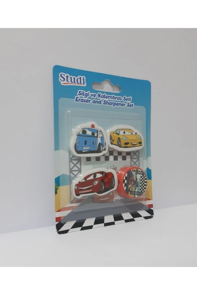 Renkli Çiçekler Silgi Ve Kalemtraş Seti - 6