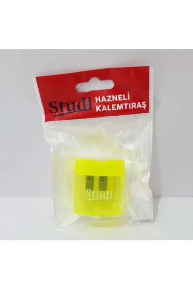Renkli Çiçekler Kalemtıraş Çift Bıçaklı Büyük Boy Açık Yeşil Renk Kalemtıraş - 2