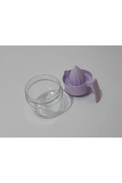 Renkli Çiçekler Limonluk Cam Limon Sıkacağı - 3