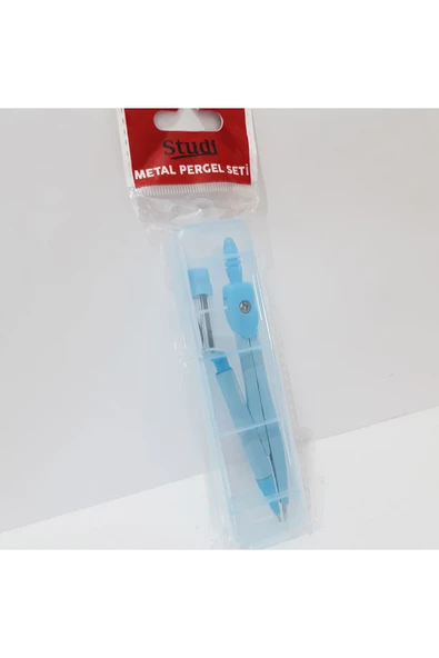 Renkli Çiçekler Pergel Metal 12 CM Mavi Renk Pergel