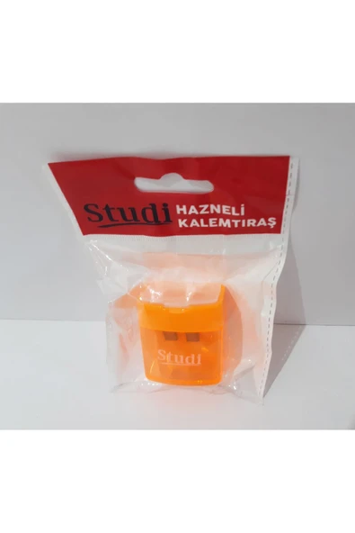 Renkli Çiçekler Kalemtıraş Çift Bıçaklı Büyük Boy Turuncu Renk Kalemtıraş - 5