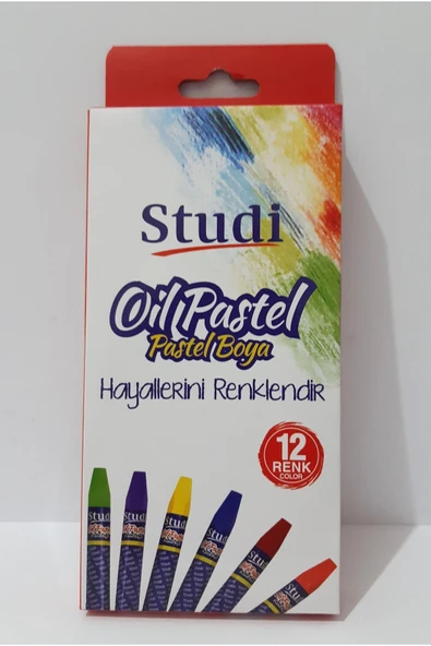 Renkli Çiçekler Pastel Boya 12 Renk - 2