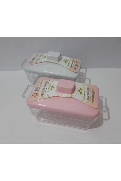Renkli Çiçekler 2 Adet Plastik Şeffaf Dikdörtgen Kavanoz - 3