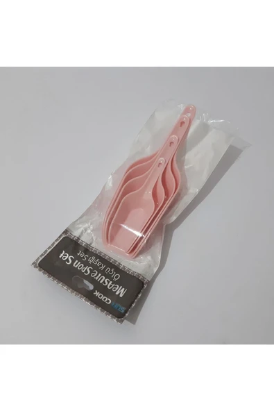Renkli Çiçekler 4 Lü Plastik Ölçü Küreği Plastik 4 Boy Kürek - 5