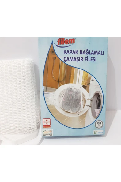 Renkli Çiçekler Kapak Bağlamalı Çamaşır Filesi - 3