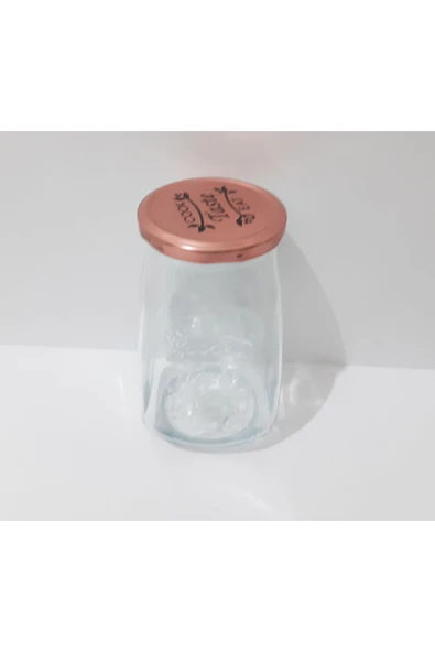 Renkli Çiçekler 1000ml Cam Kavanoz Kuru ve Sıvı Gıda Saklama Kavanozu