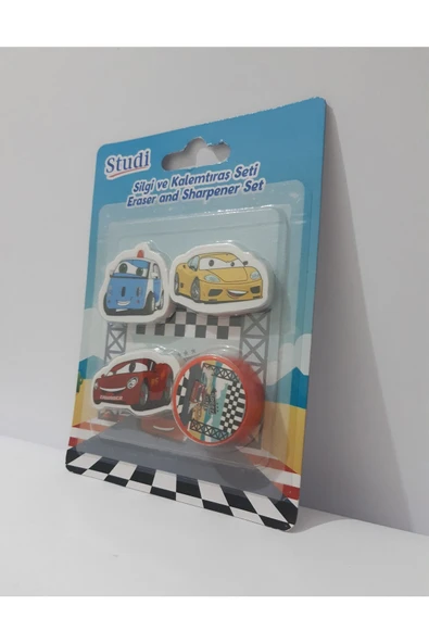 Renkli Çiçekler Silgi Ve Kalemtraş Seti - 3