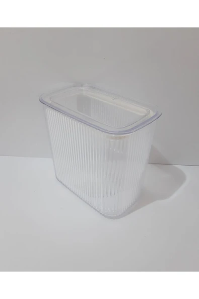 Renkli Çiçekler Gıda Saklama Kabı 1350ml Kapaklı Şeffaf Erzak Saklama Kabı Erzak Kavanozu Kavanoz - 4