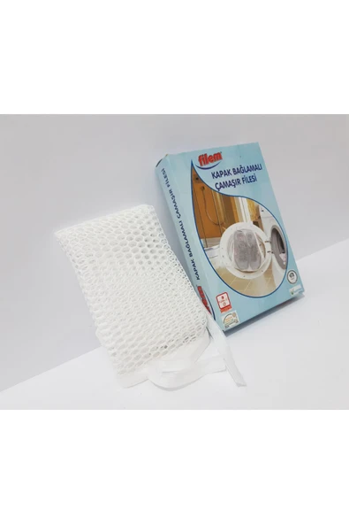 Renkli Çiçekler Kapak Bağlamalı Çamaşır Filesi - 1