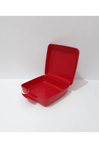 Renkli Çiçekler Beslenme Kutusu Okul Için Mini Kare Beslenme Kabı 13x13x4 Cm - 3