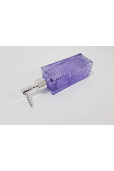 Renkli Çiçekler 500 ML Renkli  Cam Sıvı Sabunluk - 4