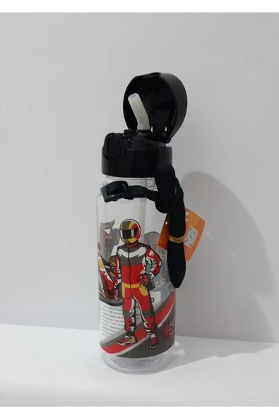 Renkli Çiçekler Suluk 500ml Askılı Şeffaf Su Matarası - 2