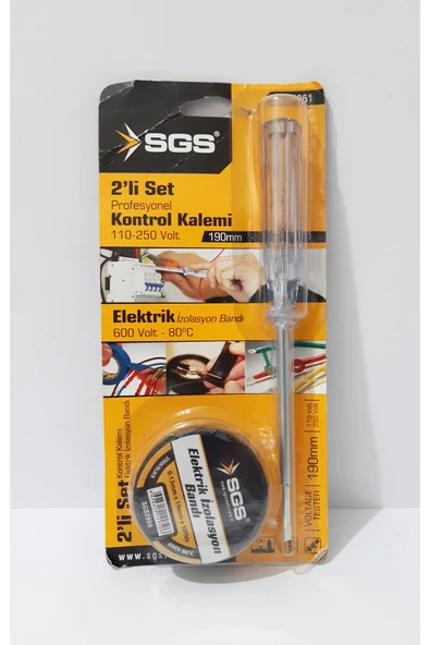 Renkli Çiçekler 2 Li Set Profesyonel Kontrol Kalemi Elektrik Izolasyon Bandı - 2