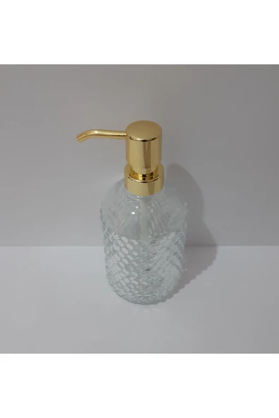 Renkli Çiçekler Sabunluk 450ml Desenli Cam Sıvı Sabunluk - 2
