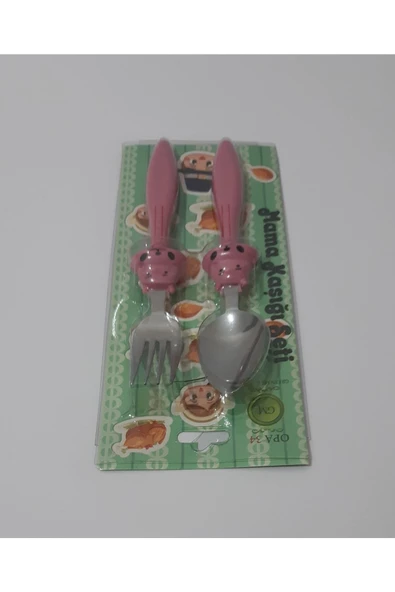 Renkli Çiçekler Bebek Çocuk Için Sevimli Karikatür Çatal Kaşık - 5