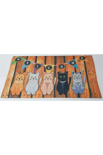 Renkli Çiçekler Paspas 70x40 Cm Kapı Paspası - 2