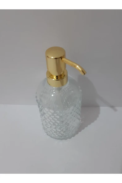 Renkli Çiçekler Sabunluk 450ml Desenli Cam Sıvı Sabunluk - 4