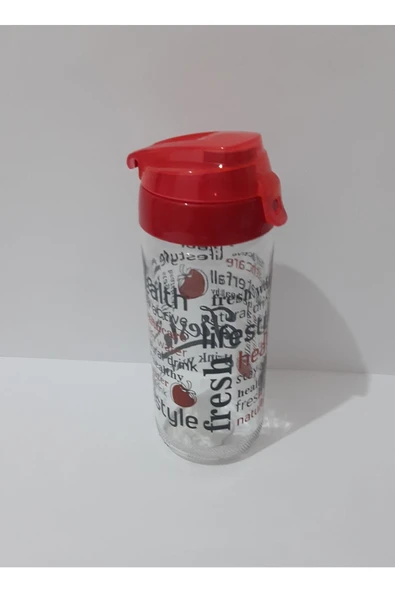 Renkli Çiçekler Cam Suluk 500ml Su Matarası Matara - 6
