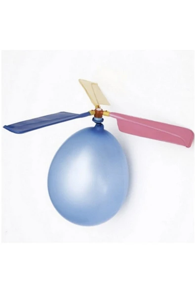 Renkli Çiçekler 2 Adet Hava Balon Oyuncak Helikopter Balon - 2